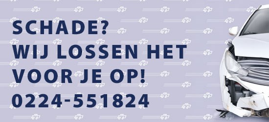 Bij blikschade bel je  0224-551824
