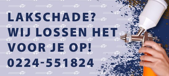 Bij lakschade bel je  0224-551824