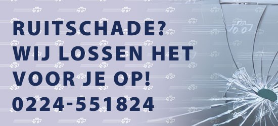 Bij ruitschade bel je  0224-551824